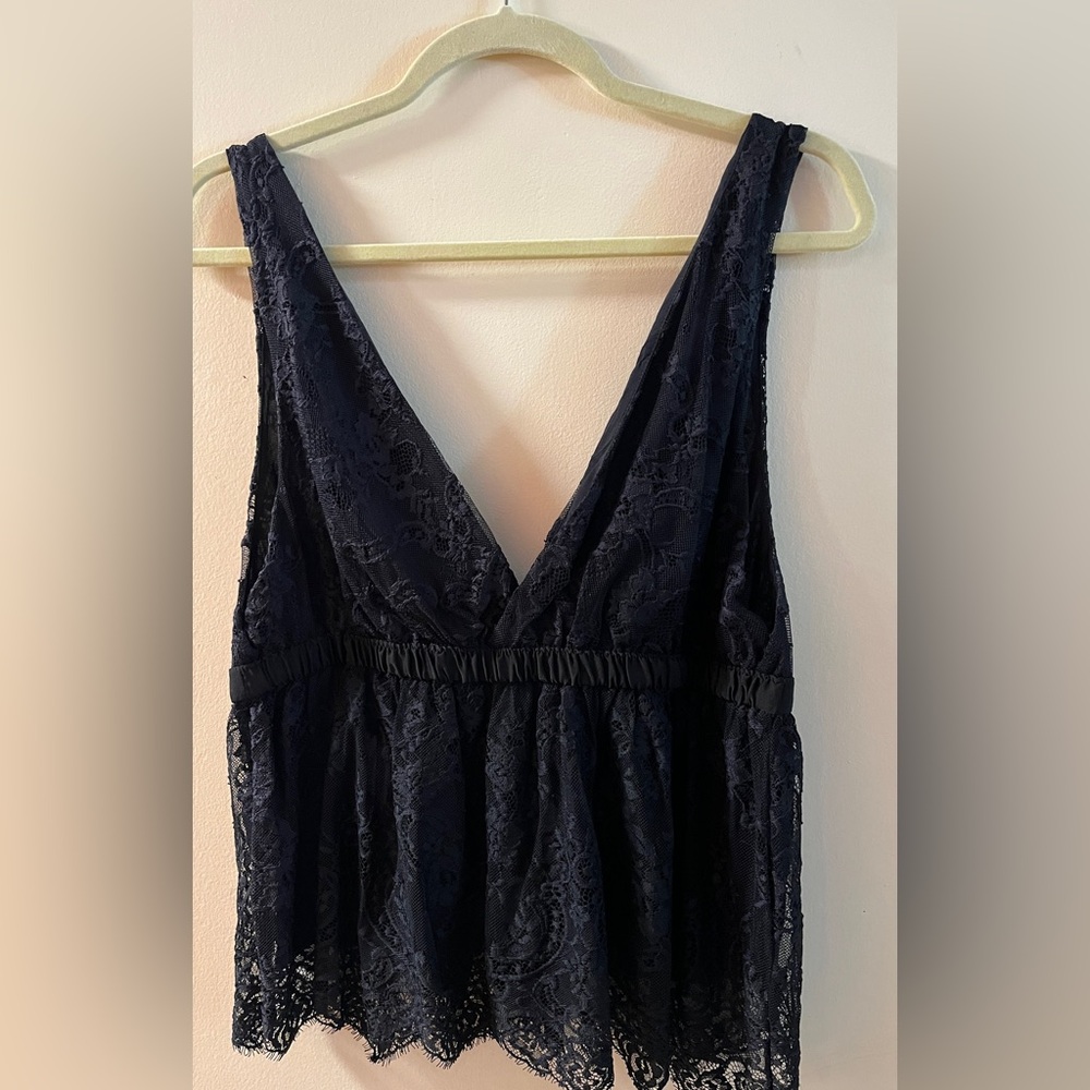 Free People Black Lace Camisole